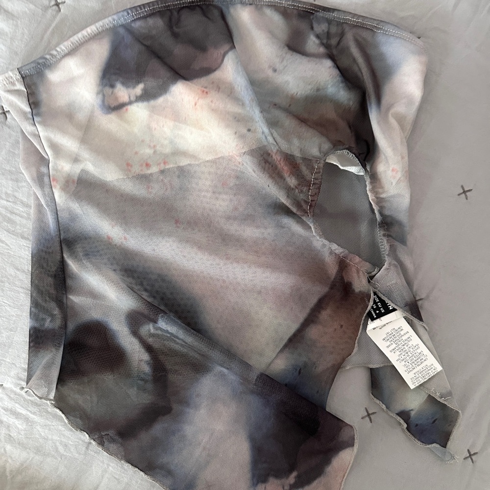 SHEIN Gray Mesh Fabric